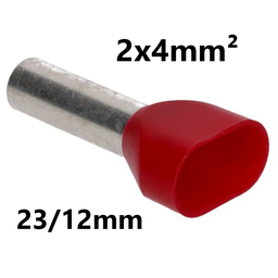 [PELECABED04L] EMBOUT DE CABLE isolé, 2x4mm², 23/12mm