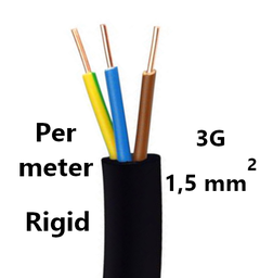 [PELECABL3G1RM] CABLE rigide, 3G1,5mm², le mètre