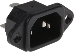 [ADAPCABLP1410] FICHE MALE IEC C14 droite, 10A, 250V, à vis