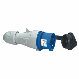 [PELEPLUGC3344] FICHE mâle, CEE 3P 32A 230V, IP44, bleu, droite
