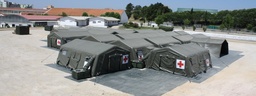[CSHETENI043] TENTE gonflable (Losberger TAG42T3) 40m², blanche, 4 portes