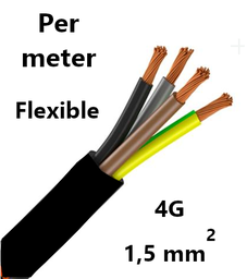 [PELECABL4G1FM] CABLE flexible, 4G1.5mm², external use, per metre