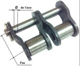 [PHDWCHAIQ19] ATTACHE RAPIDE, pour chaine duplex ISO 12B2, pas de 19,5mm