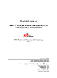 [L027PSYM11E-P] Training manual. Mental Health in primary health care.