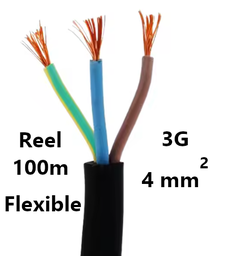 [PELECABL3G4F1] CABLE flexible, 3G4mm², reel of 100m