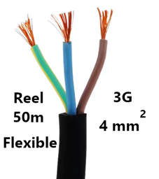 [PELECABL3G4FF] CABLE souple, 3G4mm², bobine 50m