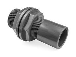 [CWATCVTCTE2IM] TANK CONNECTOR threaded, PVC, Ø 2" + flange + gasket