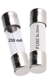 [PELEFUSC5V250] FUSIBLE type FF, céramique, 5x20mm,250mA, action très rapide