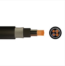[PELECABL4X4A] CABLE rigide (EAC) cuivre, 4x4mm², armé, le mètre
