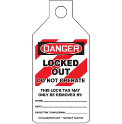 [PELESAFET00M] LOCK-OUT TAG, with printed safety message