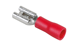 [PELECABEF153] COSSE isolée totale, plate, 3mm, 0,5-1,5mm², femelle, rouge