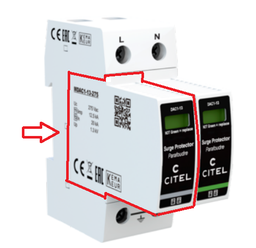 [PELEPROTICN2] (surge protection T1+2) CARTRIDGE (Citel MDAC1-13-275), L-N
