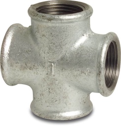 [CWATCGXCTDHIF] RACCORD EN CROIX 4 VOIES fileté, galvanisé, ½", FxFxFxF