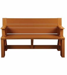 [AFURBENCP134] BENCH, plastic, 142x38x44cm, with back support