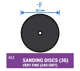 [PTOOGRIND413] SANDING DISC (Dremel 413) 240 grit, 6pcs