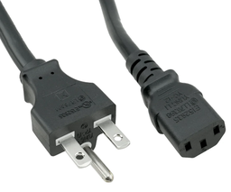 [PELEPOCO05T6B] POWER CORD, 5m, 10A, 230V, NEMA 6-15, C13 plug, black