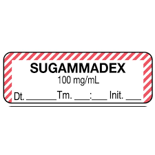 [SDDCLABLSUGA1] LABEL for Sugammadex, roll